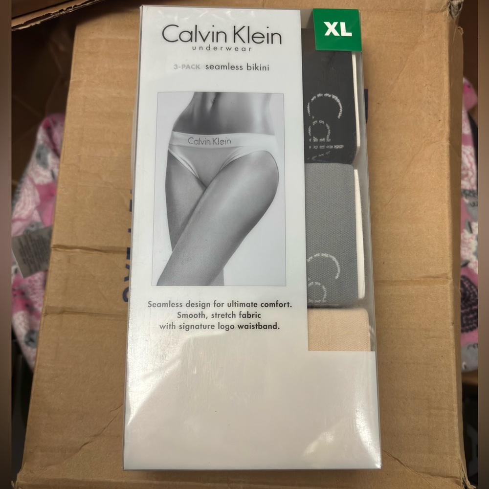 Calvin Klein Seamless Bikini 3-Pack Size XL